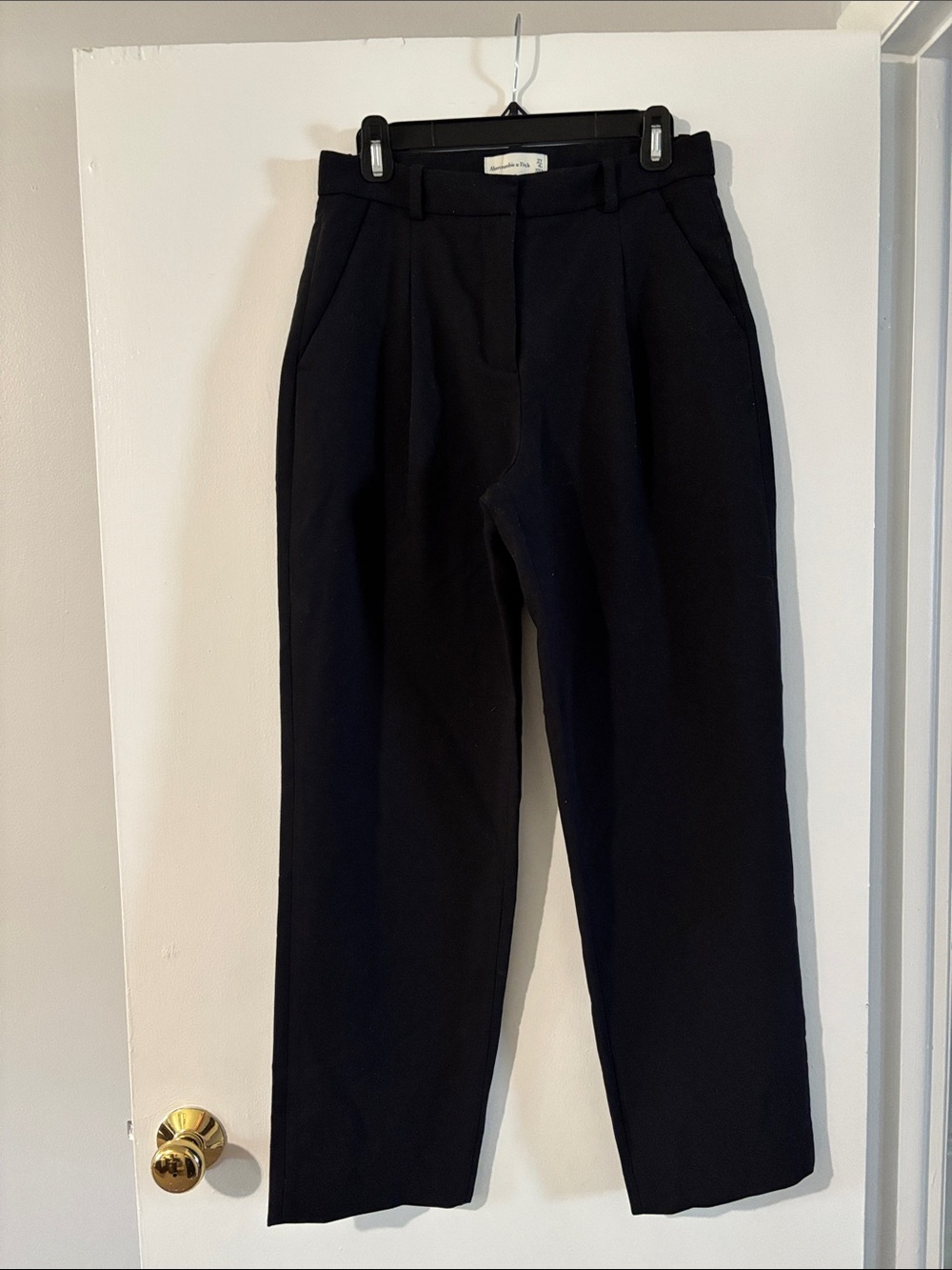 Abercrombie & Fitch Black Women’s Straight Leg Trousers